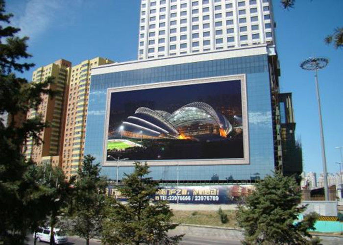 एचडी एलईडी विज्ञापन प्रदर्शन P10 आउटडोर एलईडी वीडियो दीवार 100000 घंटे जीवन काल आपूर्तिकर्ता